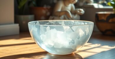 Large crystal singing bowl