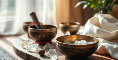 Tibetan singing bowl set for healing