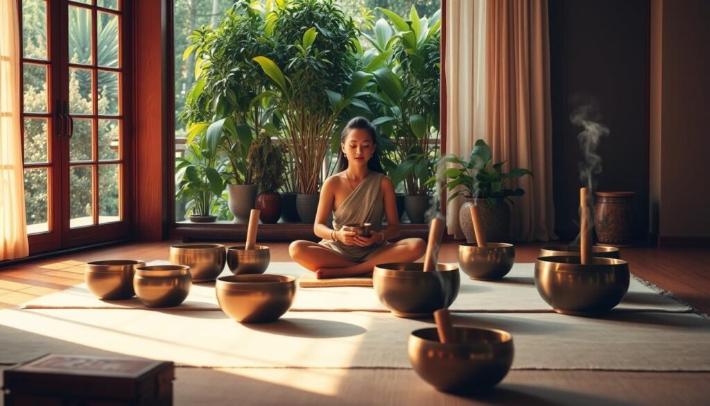 Using Tibetan singing bowls Using Tibetan singing bowls