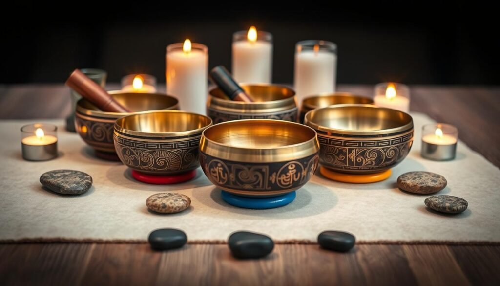 handcrafted Tibetan singing bowl set handcrafted Tibetan singing bowl set