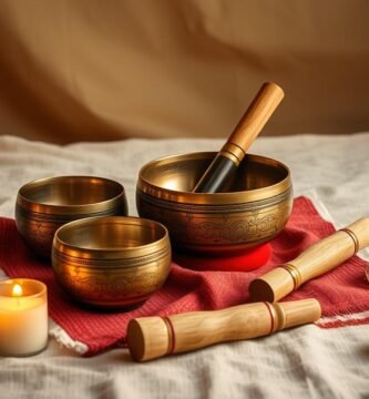 Tibetan singing bowl set for energy healing