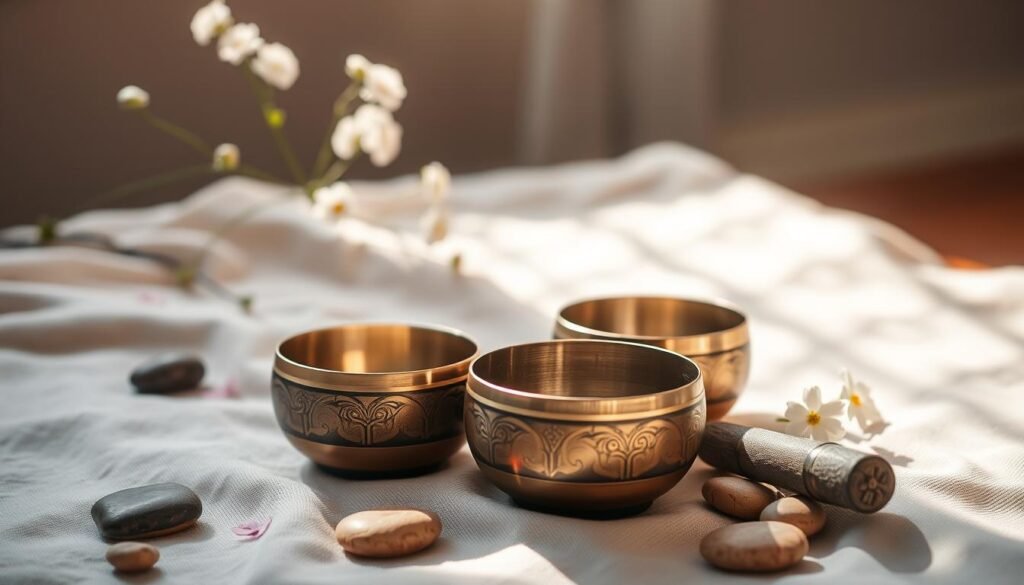 small Tibetan singing bowl set