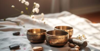 small Tibetan singing bowl set