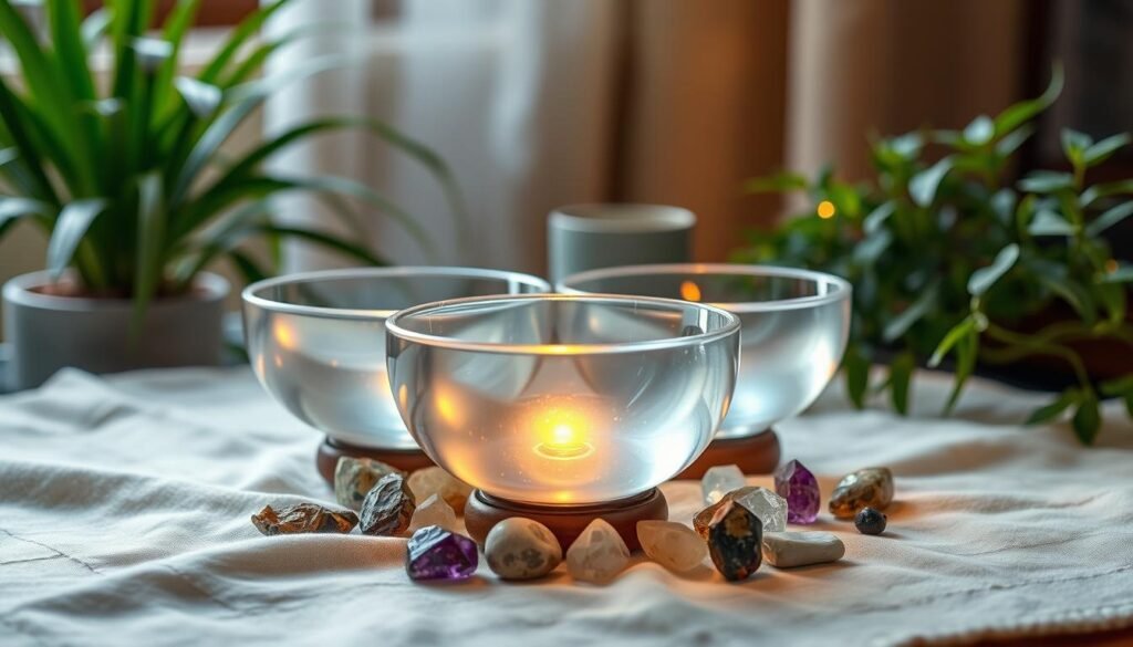 Crystal singing bowl set Crystal singing bowl set