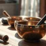 Tibetan singing bowl set for home use