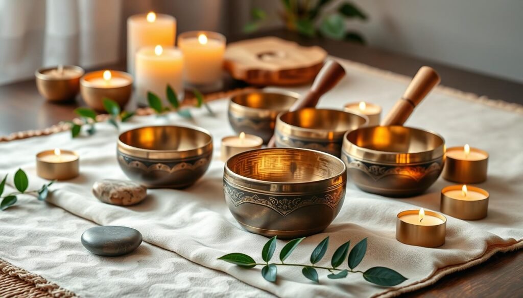Tibetan singing bowl set for mindfulness Tibetan singing bowl set for mindfulness