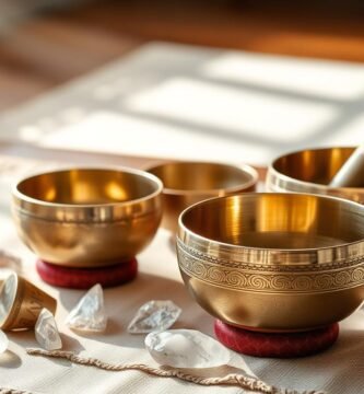 Tibetan singing bowl set for spiritual practice