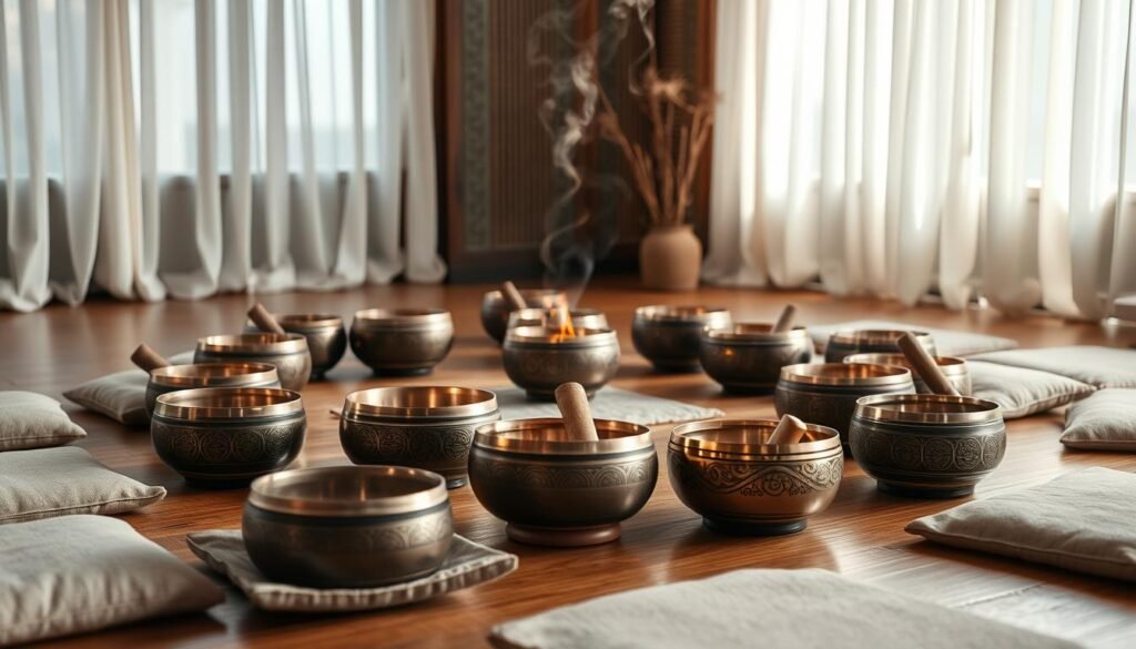 singing bowls in meditation