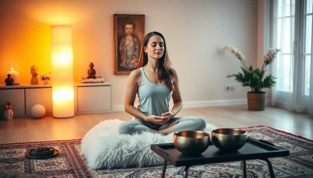 guided meditation for conception with singing bowls