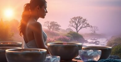 Crystal singing bowls and fertility