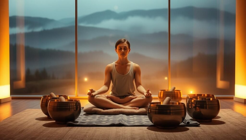 Fertility meditation with bowls