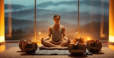 Fertility meditation with bowls