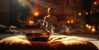 Womb meditation with singing bowls