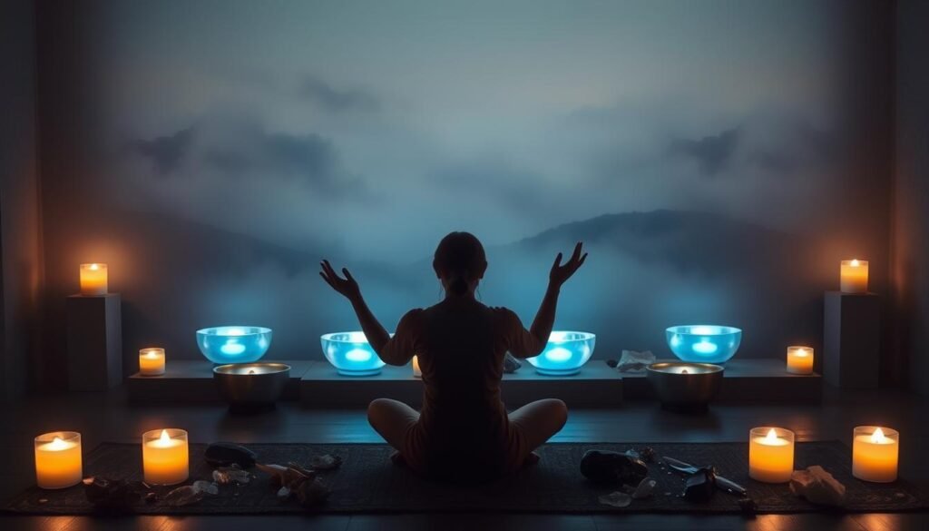 fertility meditation with crystal bowls