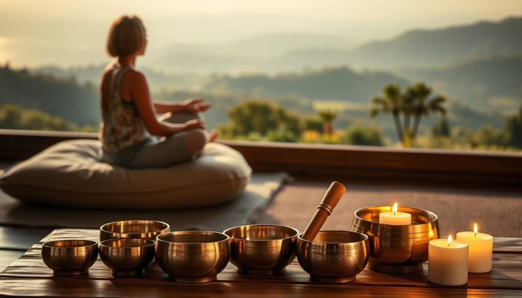 sound healing therapy for emotional balance with singing bowls