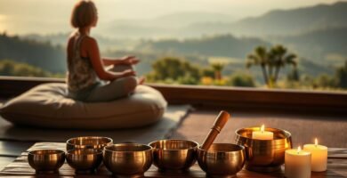 sound healing therapy for emotional balance with singing bowls
