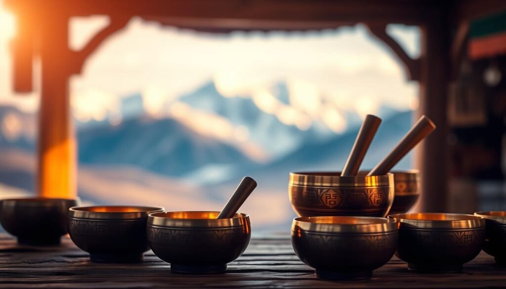 using Tibetan singing bowls for trauma healing