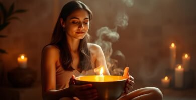 Feminine energy healing with bowls