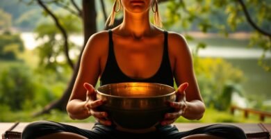 Singing bowl therapy for hormonal balance