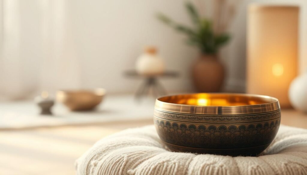 Tibetan singing bowl energy healing for home cleansing