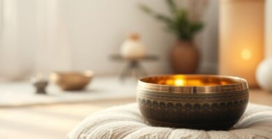 Tibetan singing bowl energy healing for home cleansing