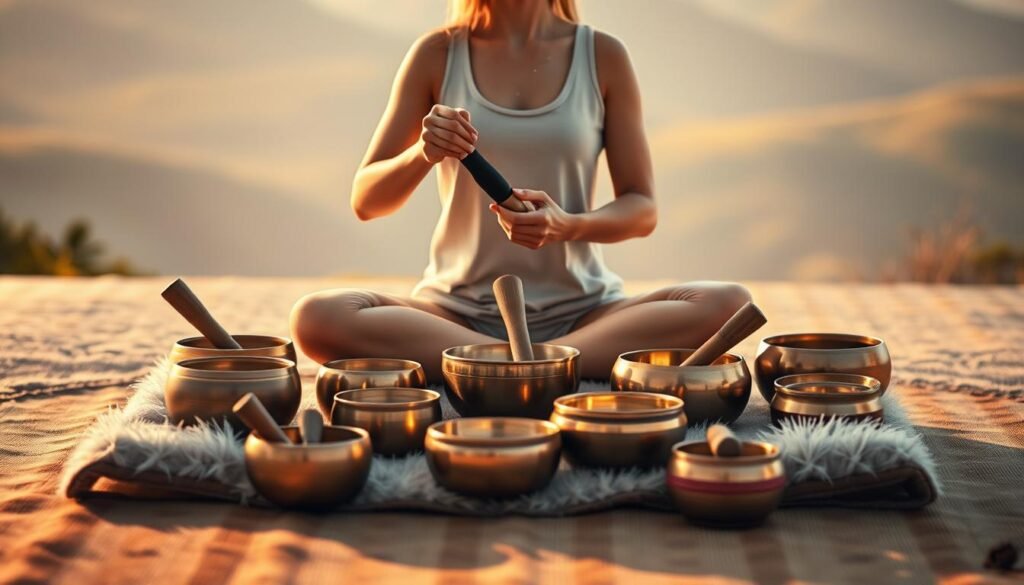 chakra healing with singing bowls for fertility support