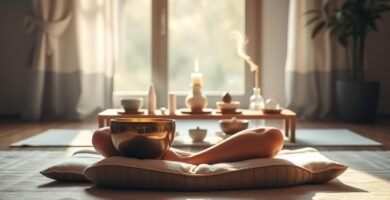 singing bowl sound bath for aura cleansing