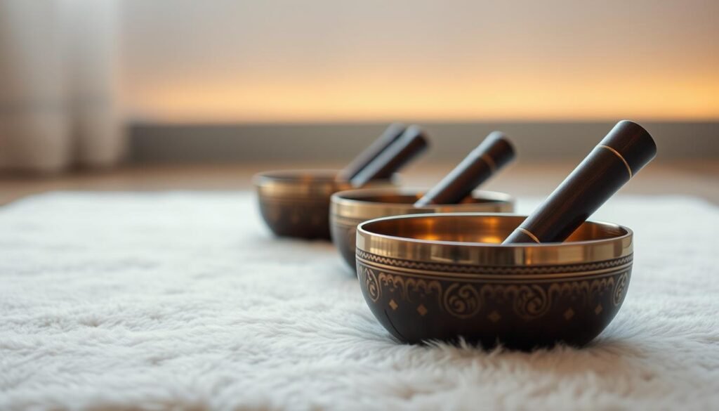 Tibetan singing bowl therapy for reducing daily stress