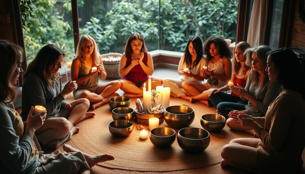 Women’s healing circle with sound bowls