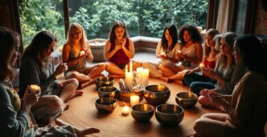 Women’s healing circle with sound bowls