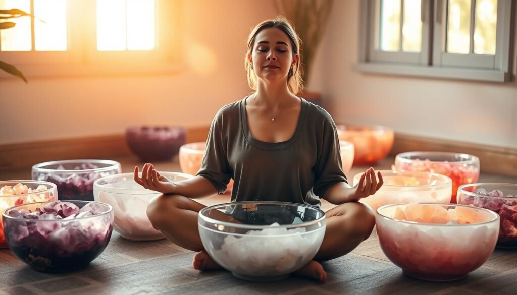 healing with crystal sound bowls