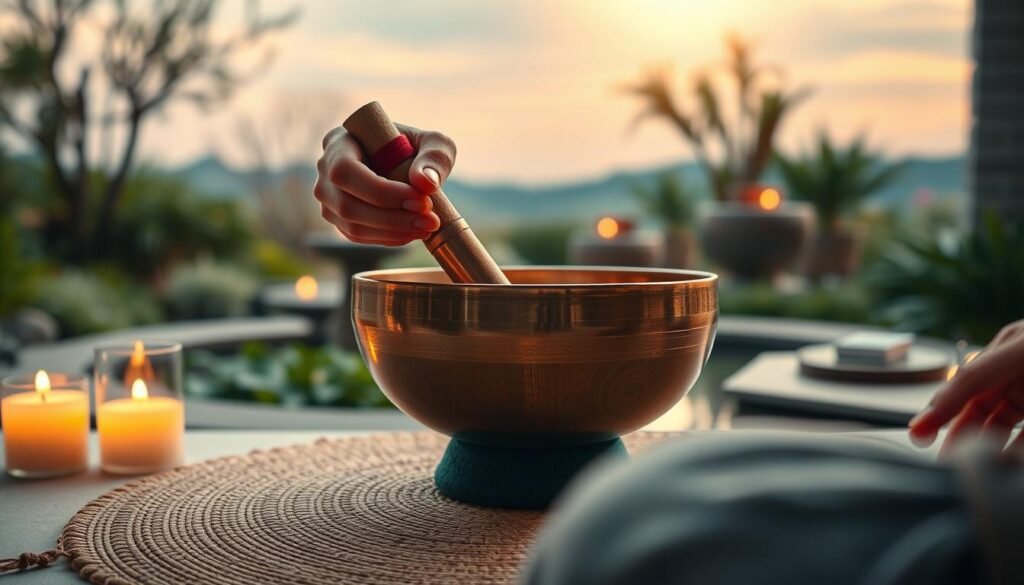 singing bowl techniques to calm anxiety and stress