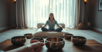 sound bath healing for burnout recovery using singing bowls