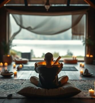 sound healing meditation with singing bowls for stress relief