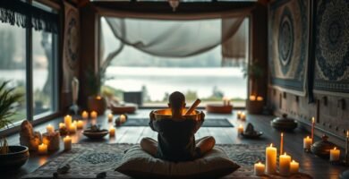 sound healing meditation with singing bowls for stress relief