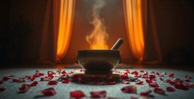 spiritual awakening meditation with singing bowls